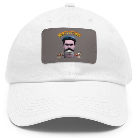 Discover Vintage Dad Hat With Leather Patch Monty Python's Flying Circus V1 NATURAL