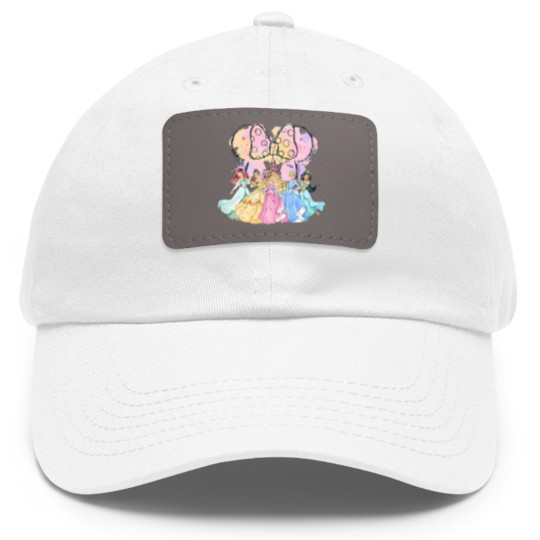 Discover Vintage Disneyyy Princess Squad Dad Hat With Leather Patch, Watercolor Castle Dad Hat With Leather Patch