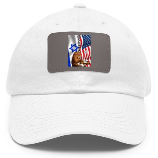 Discover American Israel Israeli Flag, Lion Of Judah American Israeli Flag Dad Hat With Leather Patch