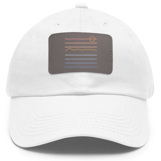 Discover Mountain Sun - Mountain - Dad Hat With Leather Patch