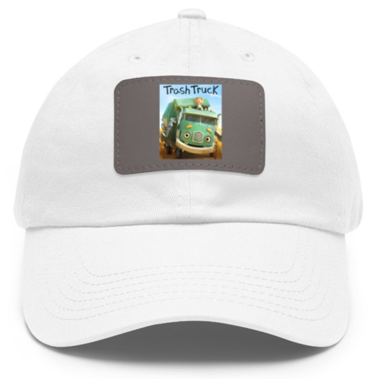 Discover hank and trash truck cartoon Dad Hat With Leather Patch