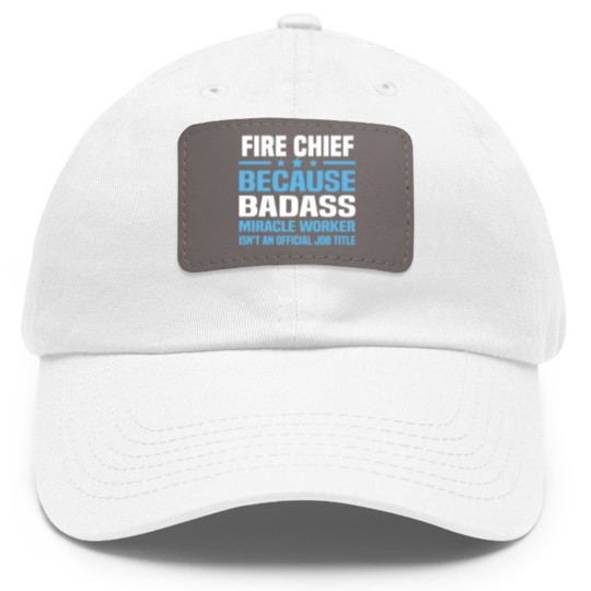 Discover Fire Chief Dad Hat With Leather Patch