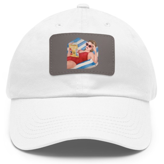 Discover Beach Read by Emily Henry book Dad Hat With Leather Patch | Super soft cotton bookish Dad Hat With Leather Patch