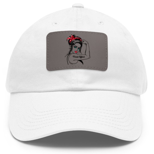 Discover 51.Parole Officer Parole Officer Rosie The Riveter Dad Hat With Leather Patch