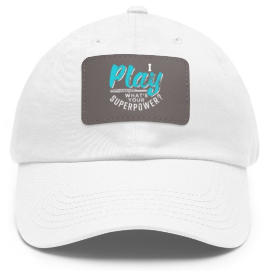 Discover Flute Dad Hat With Leather Patch, Flute Dad Hat With Leather Patch