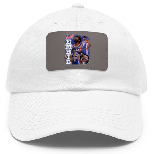 Discover Joel Embiid Vintage Dad Hat With Leather Patch, Joel Embiid Dad Hat With Leather Patch