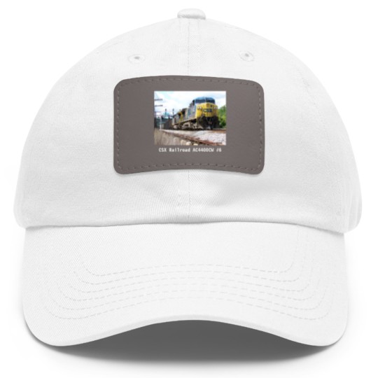 Discover CSX Railroad AC4400CW #6 With a Coal Train Black Dad Hat With Leather Patch
