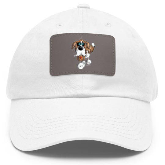 Discover "Bernhard" - St. Bernard - dog Dad Hat With Leather Patch