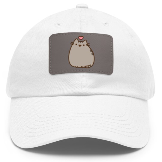 Discover Pusheen Kitten Cuteness Dad Hat With Leather Patch