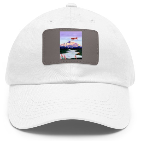 Discover Denali Mountain Painting, K2 Aviation, Living Room Painting, Alaska Mountain, Gift for Pilot, Scott Dad Hat With Leather Patch