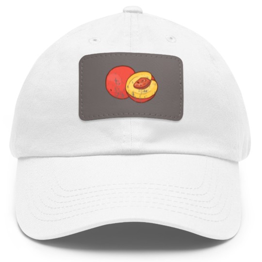 Discover Retro Vintage Grunge Style Nectarines Peaches Dad Hat With Leather Patch