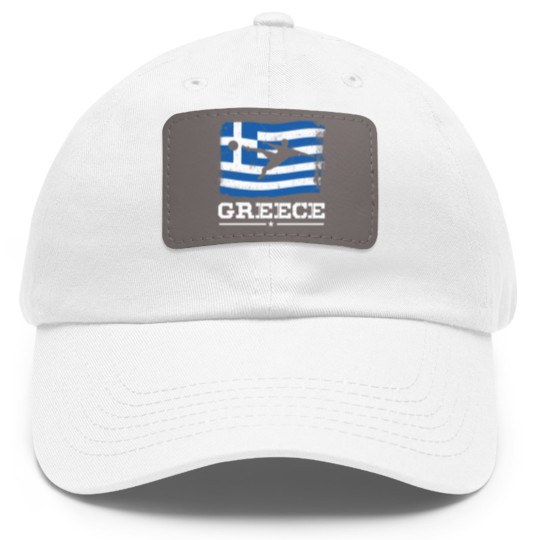 Discover Football - Greece football club Dad Hat With Leather Patch