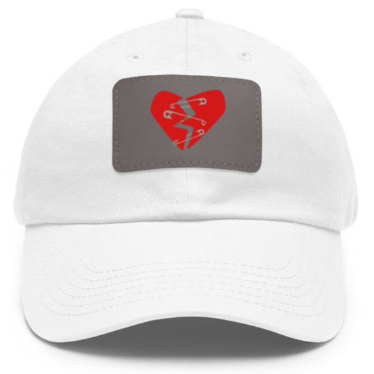Discover Broken Heart Dad Hat With Leather Patch