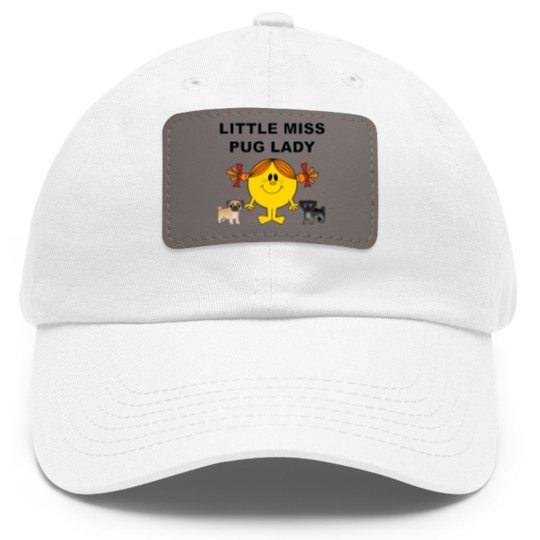 Discover Little Miss Pug Lady Cute Design Dad Hat With Leather Patch
