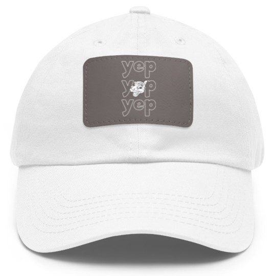 Discover Land Before Time Ducky Yep Yep Yep Bubble Text Quo Dad Hat With Leather Patch