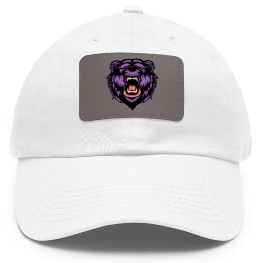 Discover Angry Bear Aggressive Dad Hat With Leather Patch
