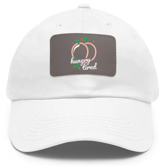Discover Peach Fruit Print Just Apricot Peachy Hungry And T Dad Hat With Leather Patch