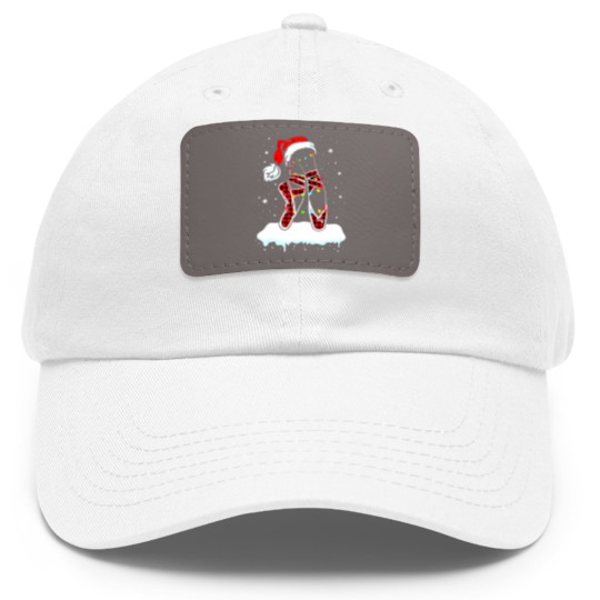 Discover Pink Ballet Shoes Christmas Lights Ballerina Pajam Dad Hat With Leather Patch