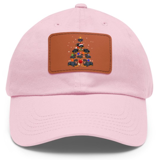 Discover Funny Christmas Rottweiler Dog Dad Hat With Leather Patch , Rottweiler Dog