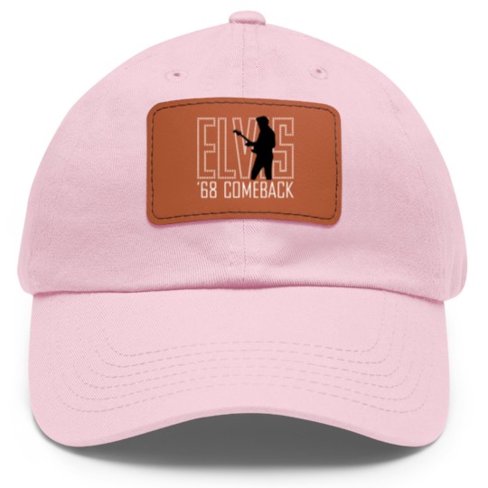 Discover Elvis Presley  68 Comeback Red Sign Dad Hat With Leather Patch