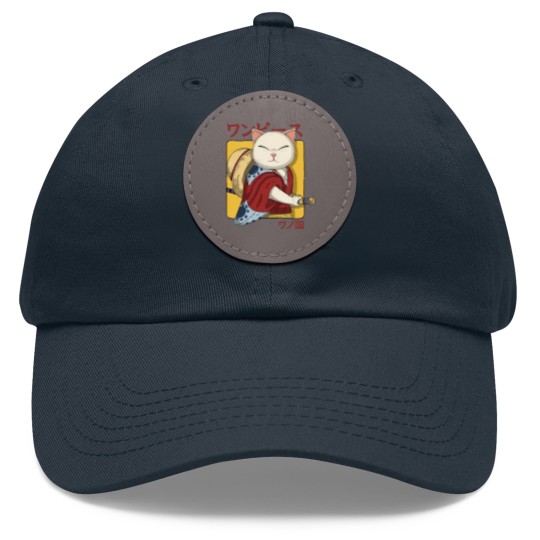 Discover Samurai Neko - Samurai Cat - Dad Hat With Leather Patch