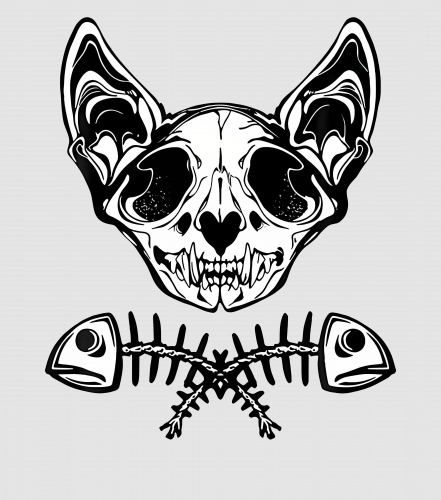 Discover Cat Skull Skeleton Halloween Costume Skull Cat Digital Files