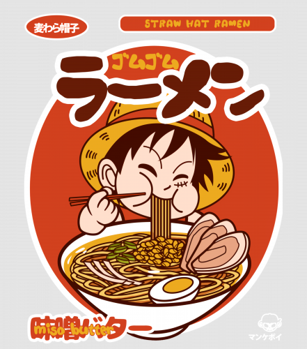 Discover Luffy chibi eating Ramen Digital Files