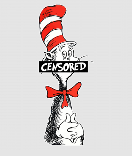 Discover Seuss Geisel  CENSORED Cat in stovepipe hat Digital Files