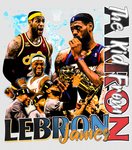 Discover Vintage Lebron James 90s Basketball Bootleg Style Digital Files, Lebron James Digital Files