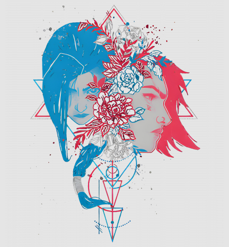 Discover Arcane Jinx and Vi Art Digital Files