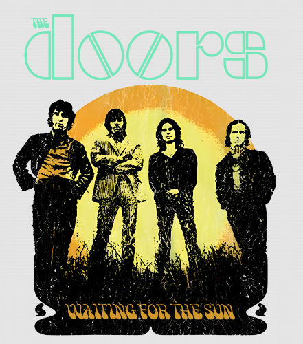 Discover The Doors Waiting for the Sun Jim Morrison Grey Licensed Digital Files Digital Files Men