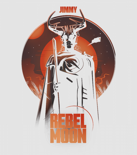 Discover rebel moon red galactic jimmy celestial silhouette poster premium t Digital Files