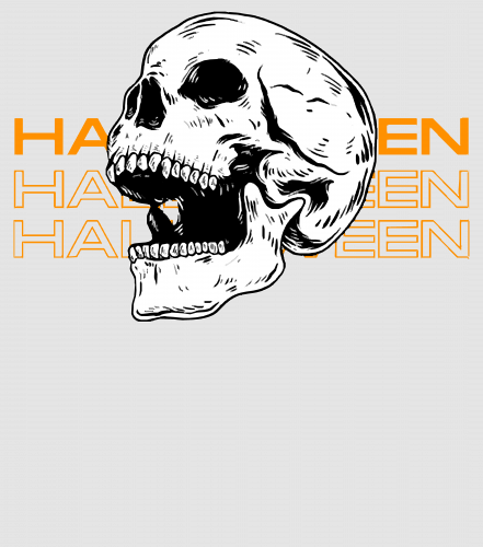 Discover Halloween Skull Digital File for Spooky Fun
