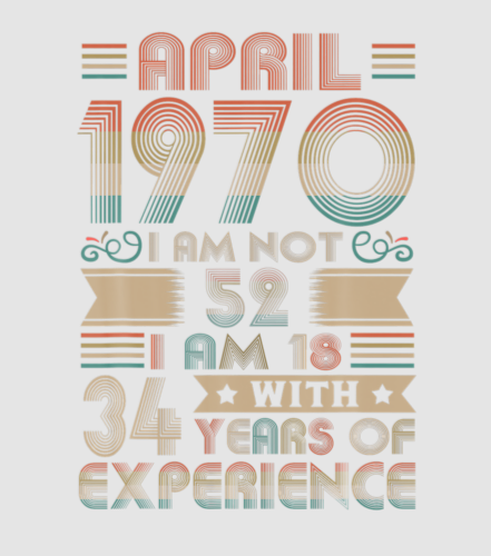 Discover Born April 1970 52Nd Birthday Made In 1970 52 Year Digital Files