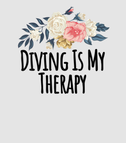 Discover Floral Flowers, Diving Is My Therapy Funny Floral Digital Files