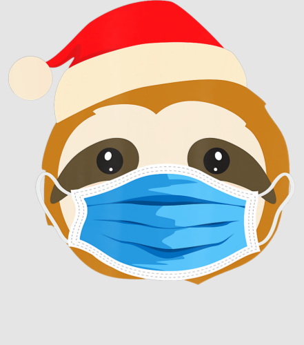 Discover Sloth Wearing Face Mask Pajamas Christmas Gifts Digital Files