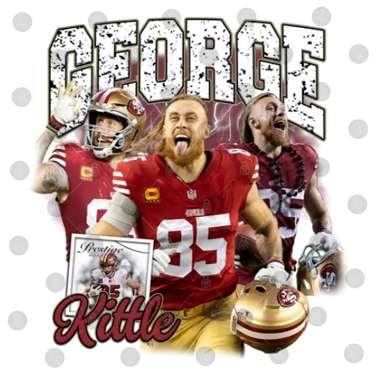 Discover Vintage 90s Graphic Style George Kittle Digital Files, San Francisco Football