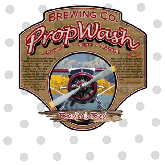 Discover PropWash Brewing Co. Radial Red DHC2 Beaver Floatplane Digital Files