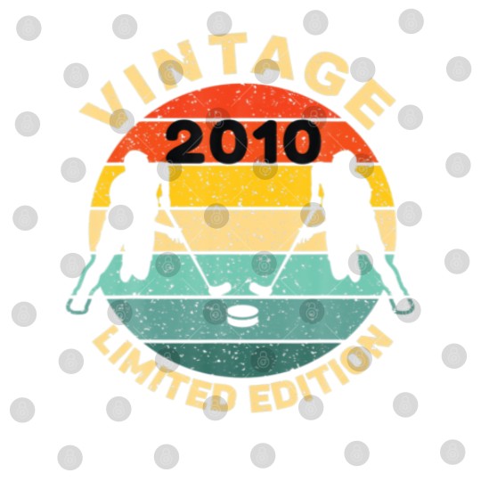 Discover Ice Hockey Vintage 2010 Bday 12Th Birthday Hockey Digital Files