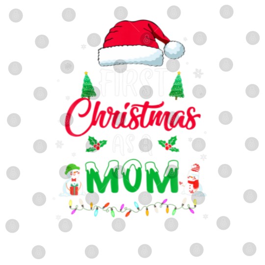 Discover First Christmas As A Mom Funny Christmas New Mommy Digital Files