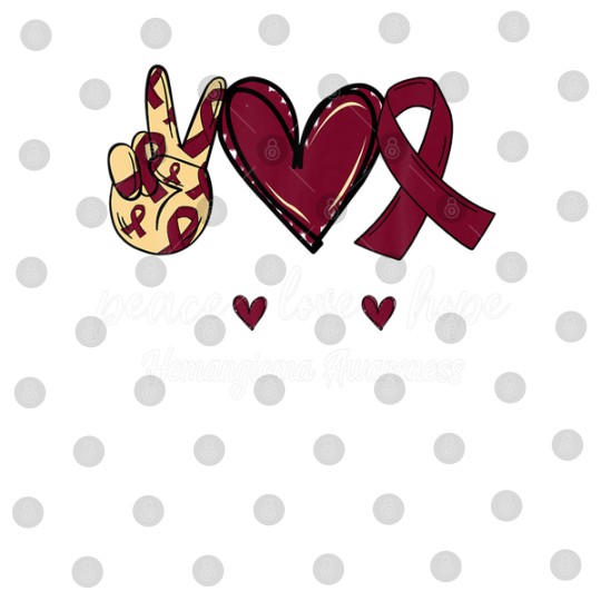 Discover Peace Love Cure Hemangioma Burgundy Ribbon Awarene Digital Files