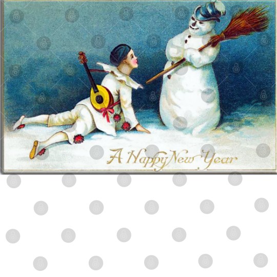 Discover Vintage New Year's Day Boy And Snow Digital Files