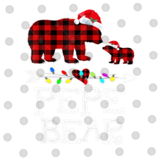 Discover Red Plaid Pepe Bear Digital Files