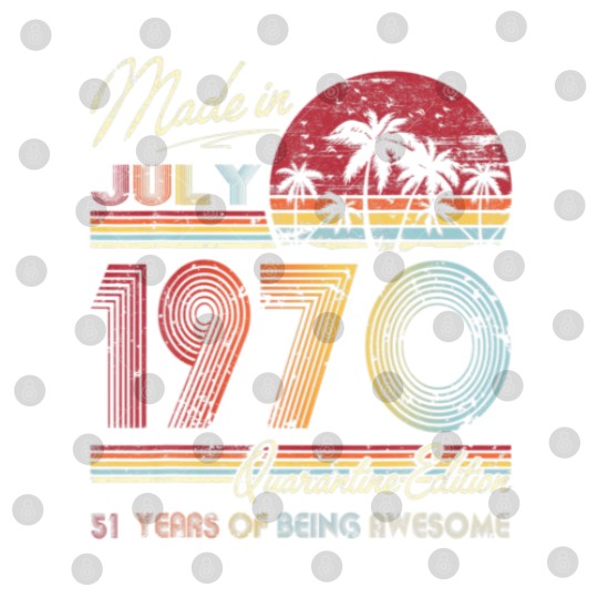 Discover Born July 1970 51St Quarantine Bithday Made In 197 Digital Files