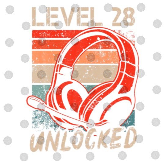 Discover Level 28 Unlocked Video Gamer Lovers 28Th Birthday Digital Files