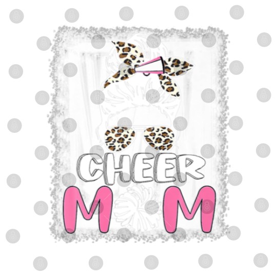 Discover Cute Messy Bun Cheer Mom Funny Leopard Bandana Mot Digital Files