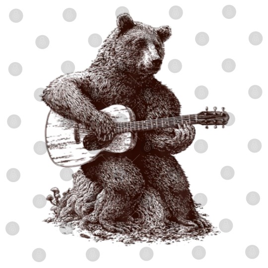Discover Guitar Player GUITARIST Bear Funny Digital Files