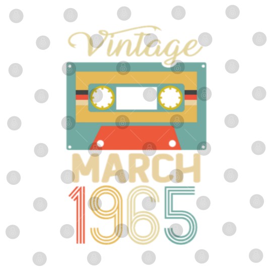 Discover Vintage March 1965 55th Birthday 55 Year Gift Digital Files