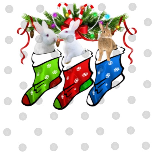 Discover Funny Three Rabbit In Sock Christmas Rabbit Gift Sleeveless Digital Files