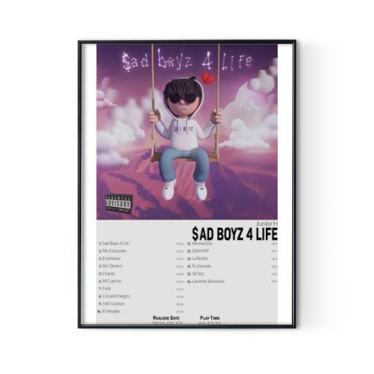 Discover Junior H - Sad Boyz 4 Life | Album Cover Poster For Wall Art Digital Posters Print